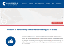 Tablet Screenshot of cornerstoneuniform.com